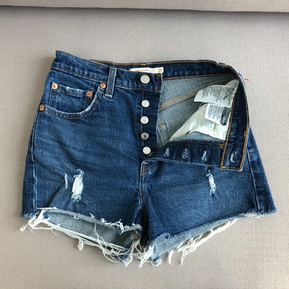 LEVI’S RIBCAGE HIGH RISE SHORTS  W25 - Picture 8 of 10